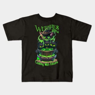 Witches Brew - Cooking With Kittens Kids T-Shirt